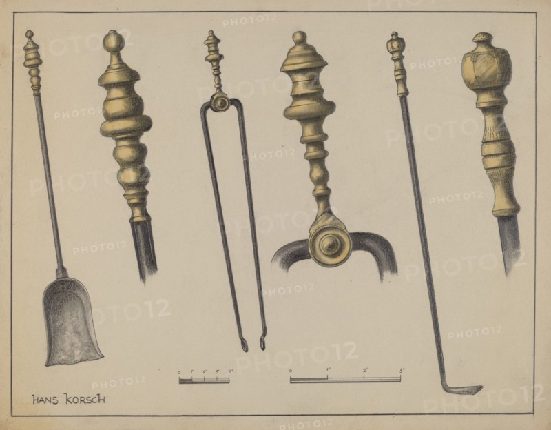 Fire Tools, c. 1937. Creator: Hans Korsch.