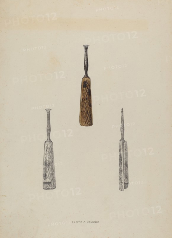 Leather Guide Marker, c. 1937. Creator: Lloyd Charles Lemcke.