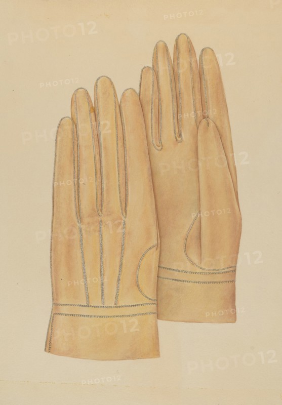 Man's Gloves, c. 1938. Creator: Melita Hofmann.