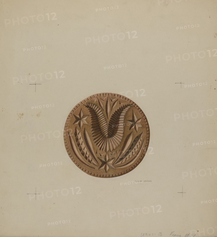 Pa. German Butter Mold, c. 1938. Creator: Albert J. Levone.
