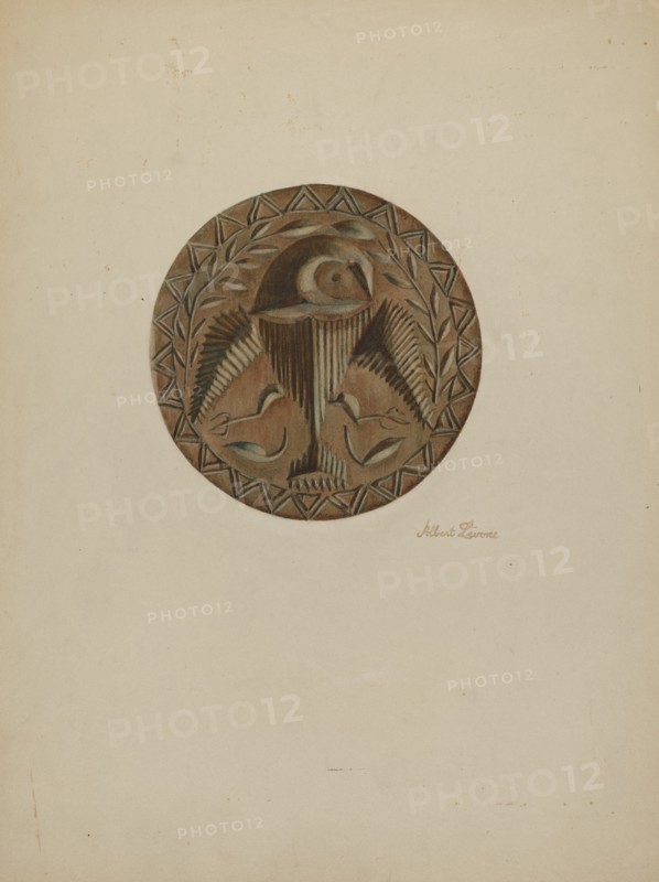 Pa. German Butter Mold, c. 1938. Creator: Albert J. Levone.