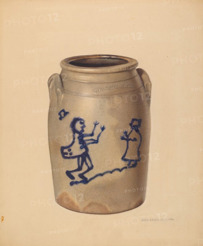 Stoneware Crock, c. 1938. Creator: George Loughridge.
