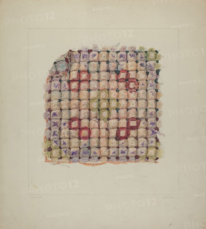 Wool Cushion Top, c. 1938. Creator: Frank J Mace.