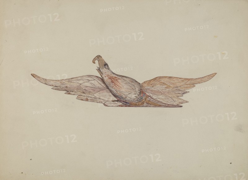 Small Carved Bellamy Eagle, c. 1939. Creator: Harriette Gale.