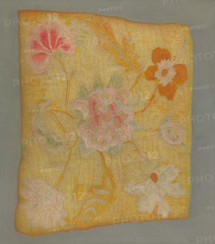 Crewel Embroidery, c. 1939. Creator: Helen E. Gilman.