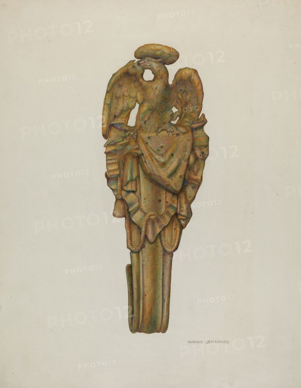 Tie-back, c. 1939. Creator: Harry Jennings.