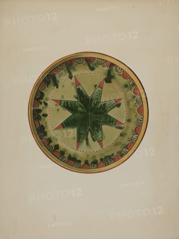 Pa. German Plate, c. 1939. Creator: Henry Moran.