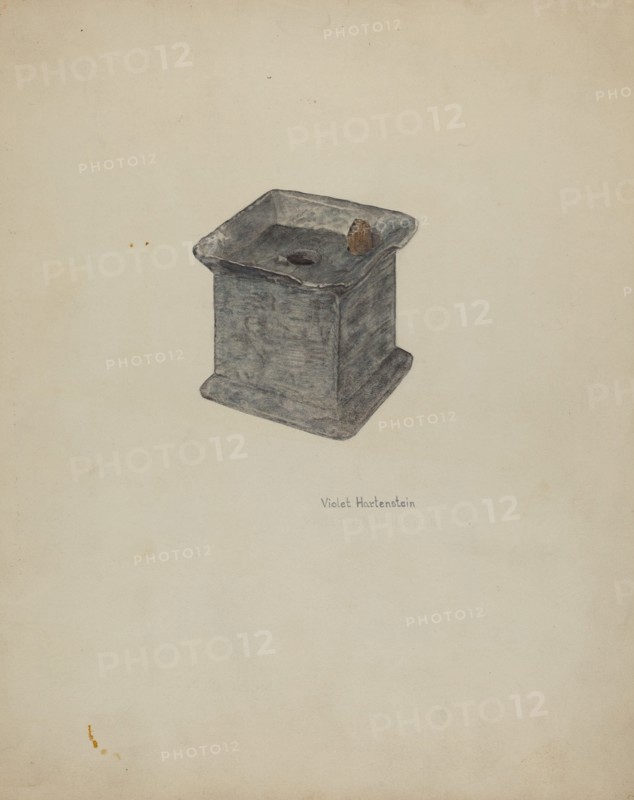 Pewter Inkstand, c. 1940. Creator: Violet Hartenstein.
