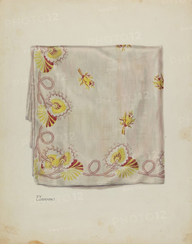 Printed Textile, c. 1940. Creator: Joseph Lubrano.