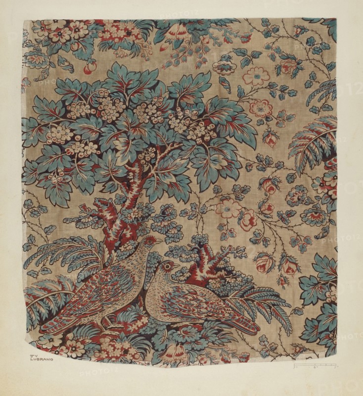 Printed Textile, c. 1941. Creator: Joseph Lubrano.