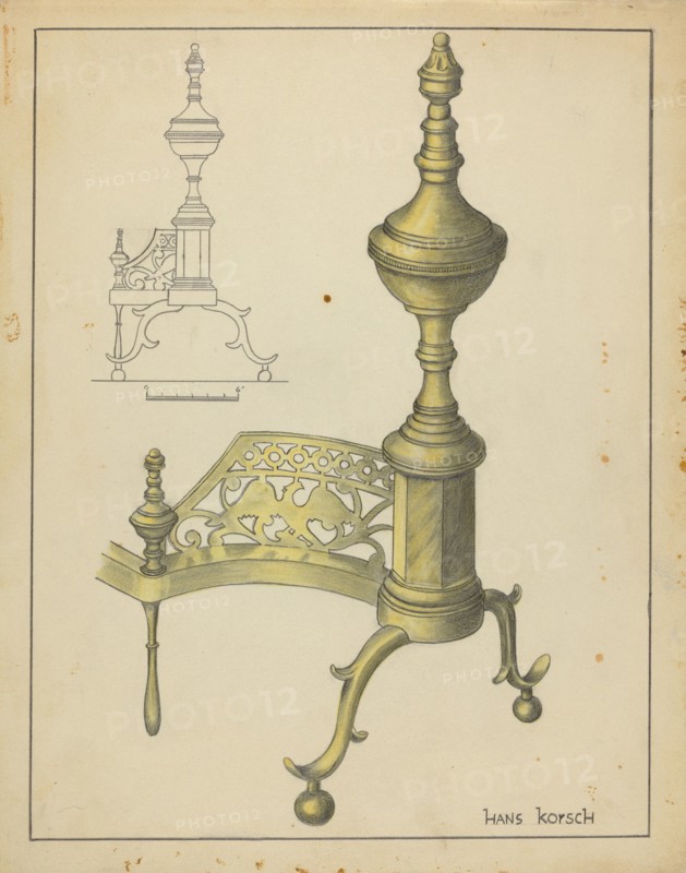 Andiron, c. 1953. Creator: Hans Korsch.
