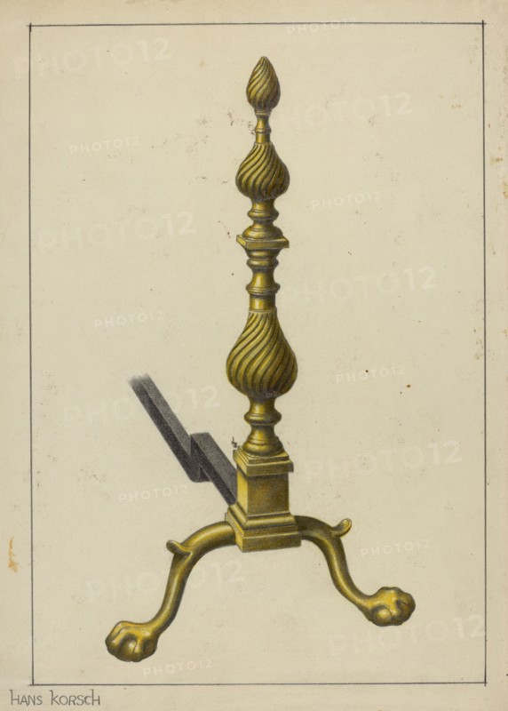 Andiron, c. 1953. Creator: Hans Korsch.