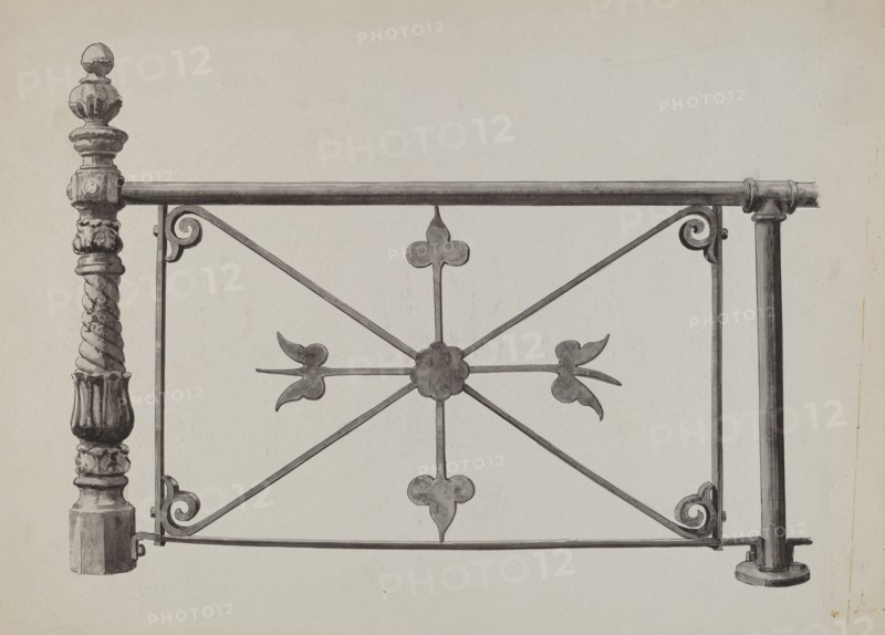 Fence, c. 1936. Creator: Florence Huston.