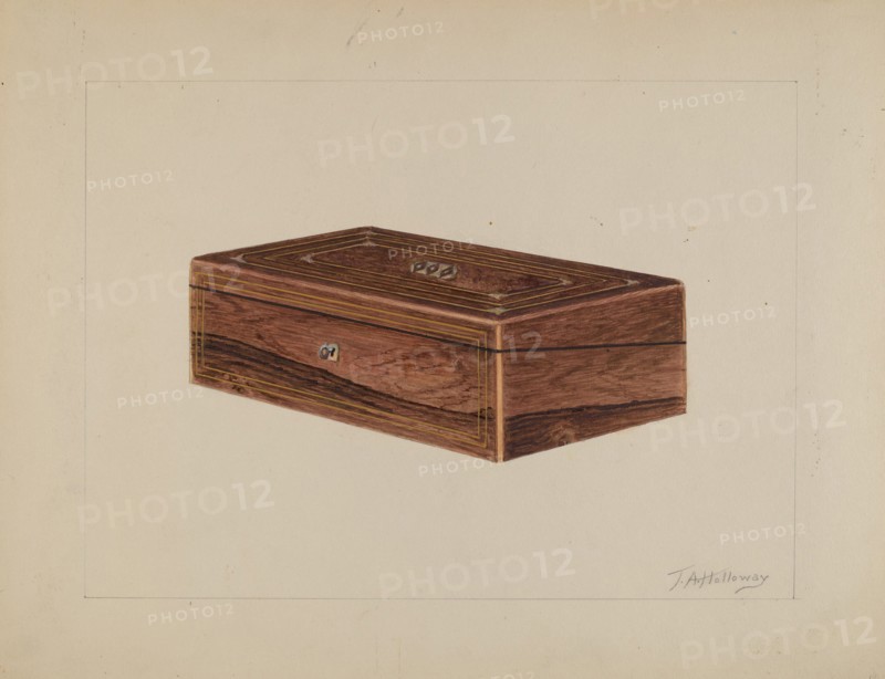 Folding Desk, c. 1937. Creator: Thomas Holloway.