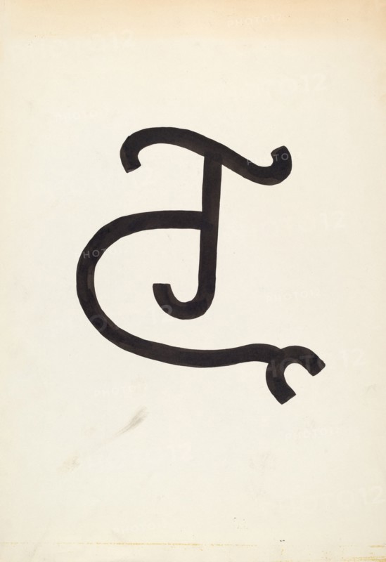 Cattle Brand, c. 1936. Creator: J.Henry Marley.