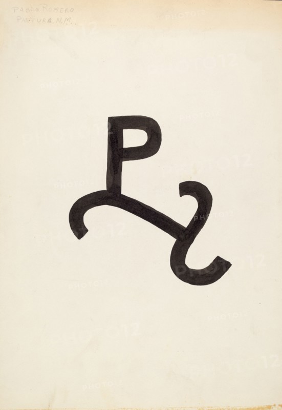 Cattle Brand, c. 1936. Creator: J.Henry Marley.