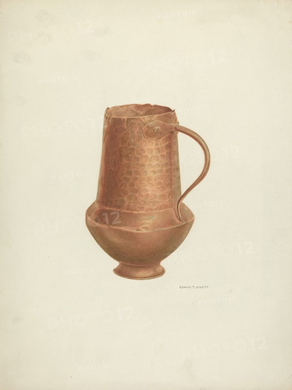Copper Cruet, 1937. Creator: Edward Jewett.