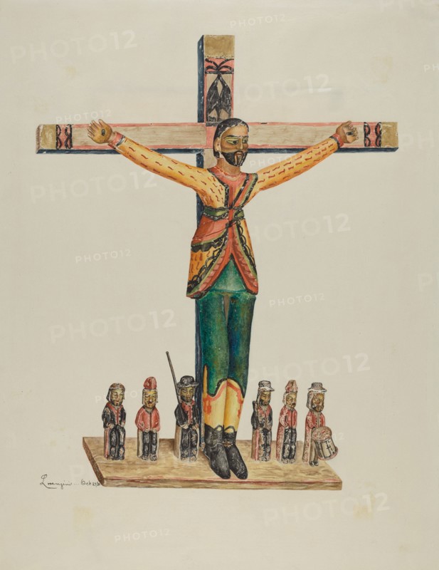 Bulto (San Acacio), 1938. Creator: Eldora P. Lorenzini.