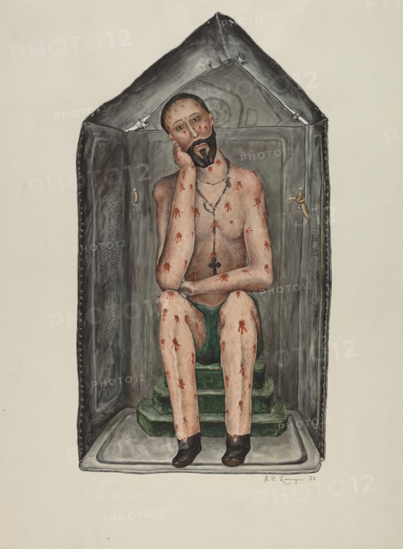 Santo Bulto, 1938. Creator: Eldora P. Lorenzini.