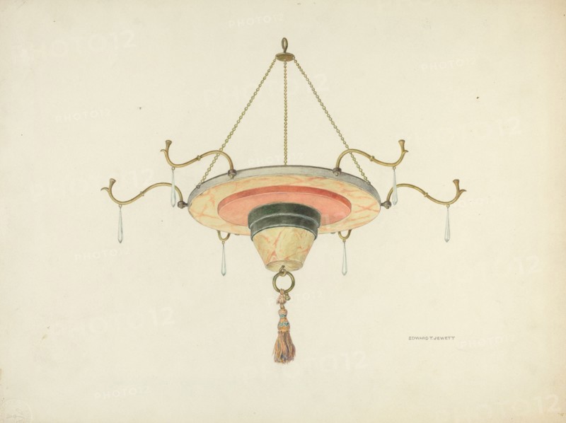 Chandelier, 1939. Creator: Edward Jewett.