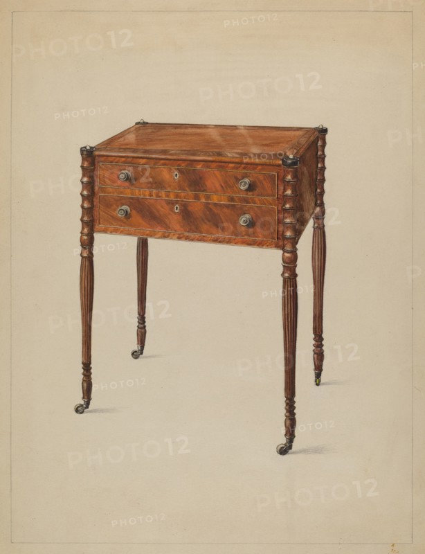 Work Table, c. 1936. Creator: Bernard Gussow.