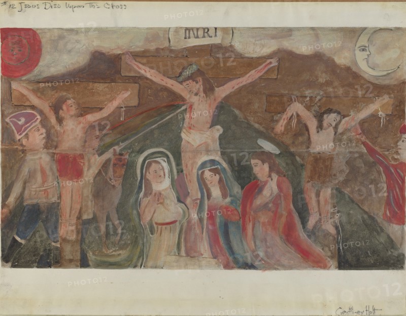 Station of the Cross No. 12: "Jesus Dies Upon the Cross", c. 1936. Creator: Geoffrey Holt.