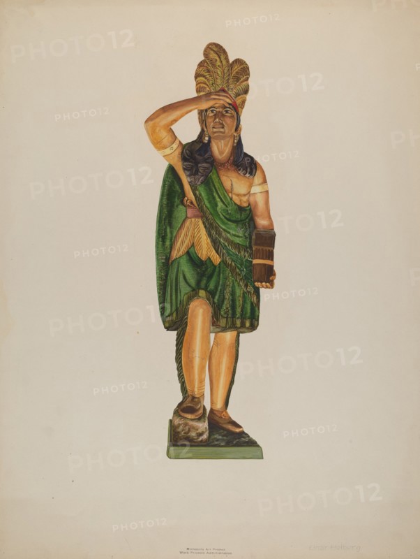 Cigar Store Indian, c. 1937. Creator: Einar Heiberg.