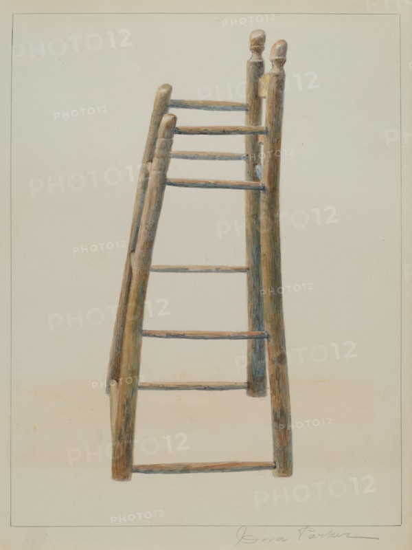 Child's High Chair, c. 1938. Creator: Cora Parker.