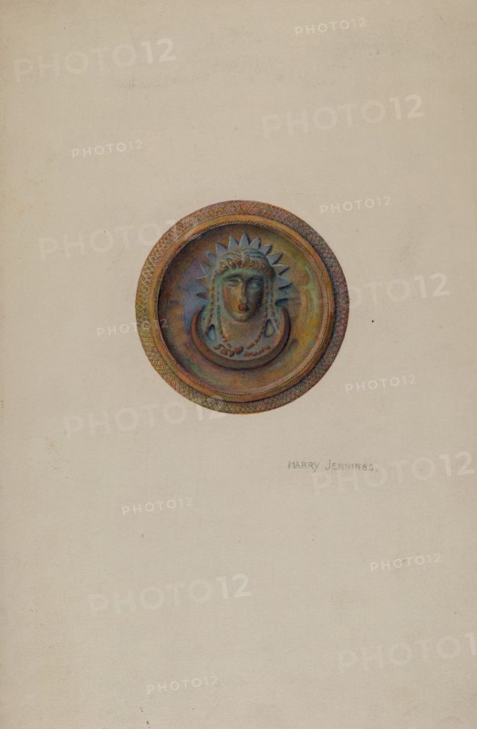 Mirror Support - Victory Head, c. 1941. Creator: Harry Jennings.