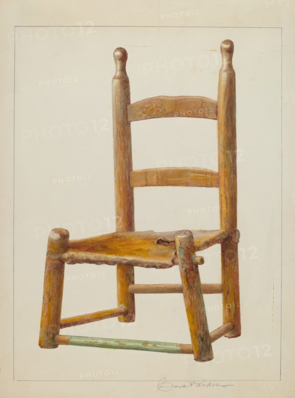 Child's chair, probably 1938. Creator: Cora Parker.