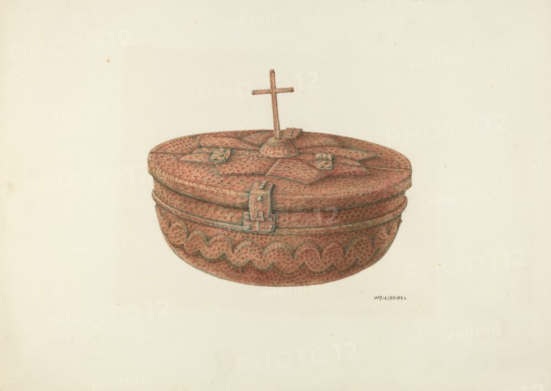 Baptismal Font, c. 1941. Creator: William Kieckhofel.