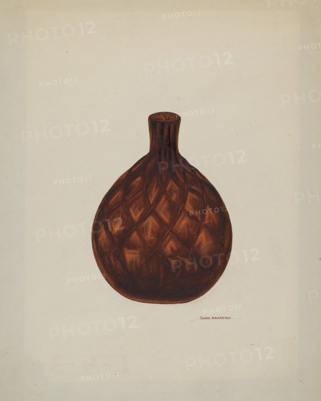 Pocket Flask, c. 1941. Creator: Chris Makrenos.