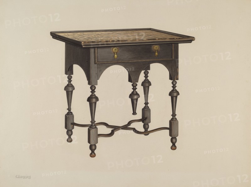 Tea Table, 1940. Creator: Charles Henning.