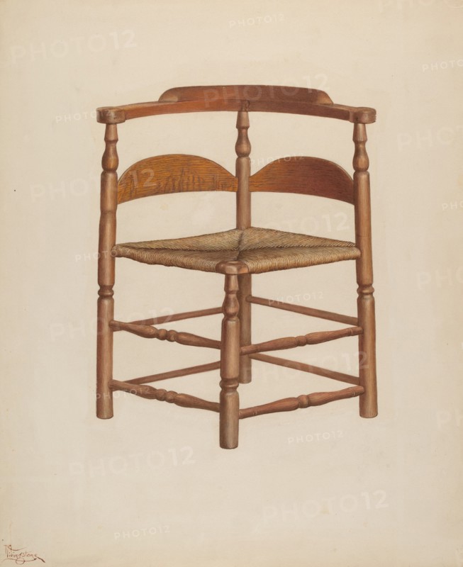Corner Chair, 1941. Creator: Rolland Livingstone.
