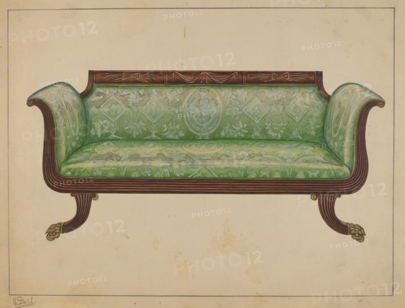 Sofa, c. 1936. Creator: Nicholas Gorid.