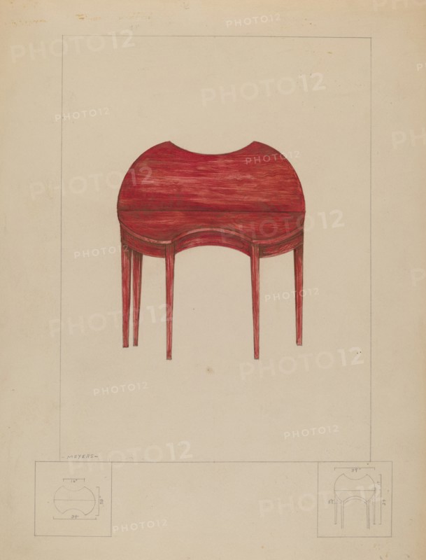 Card Table, c. 1936. Creator: Henry Meyers.