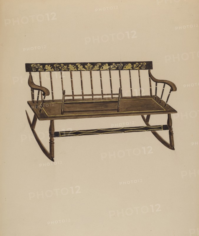 Cradle Settee, c. 1937. Creator: Frederick Jackson.