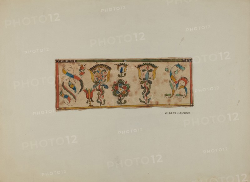 Pa. German Book Marker, c. 1937. Creator: Albert J. Levone.