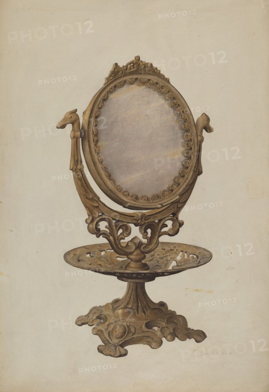 Dressing Mirror, c. 1938. Creator: Samuel O. Klein.