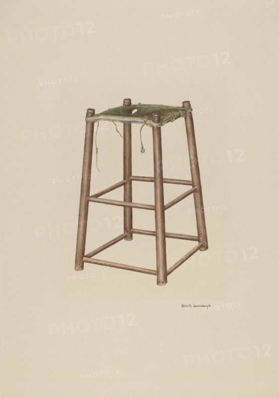 Office High Stool, c. 1940. Creator: Ursula Lauderdale.