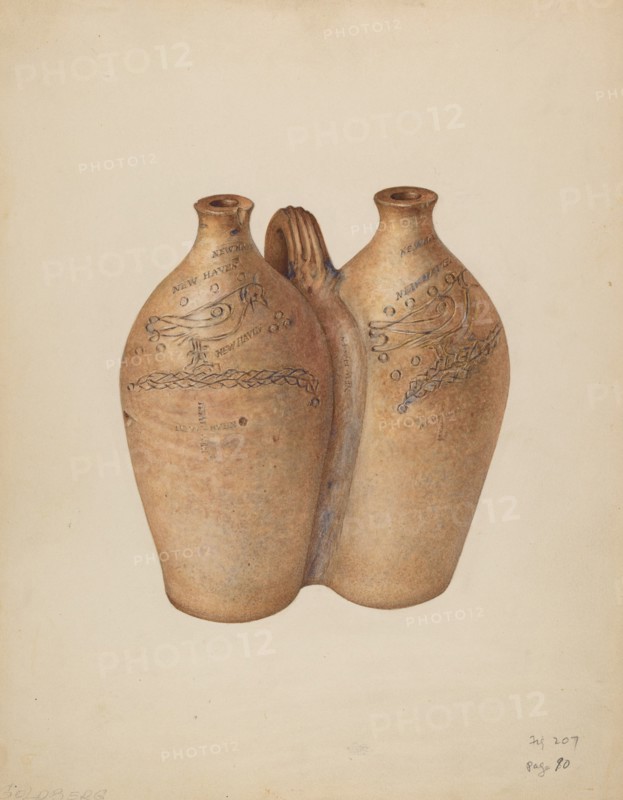 Gemel Bottle, c. 1940. Creator: Isadore Goldberg.