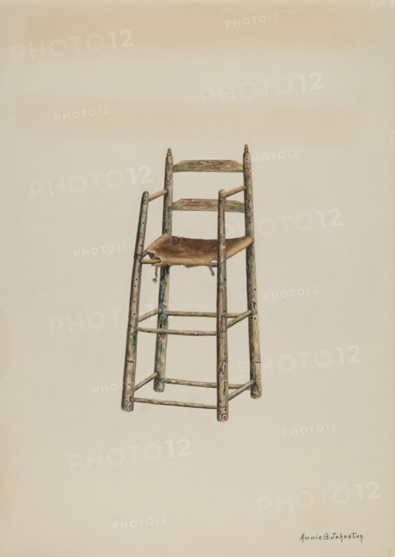 Child's High Chair, c. 1939. Creator: Annie B Johnston.