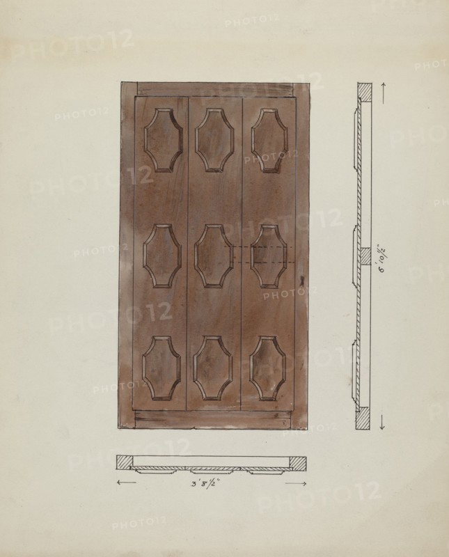 Sacristy Door, c. 1936. Creator: Geoffrey Holt.