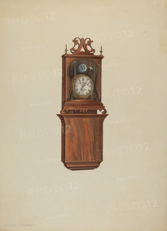 Wall Clock, c. 1938. Creator: Isadore Goldberg.