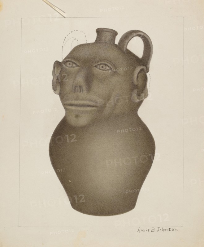 Stoneware Jug, c. 1937. Creator: Annie B Johnston.