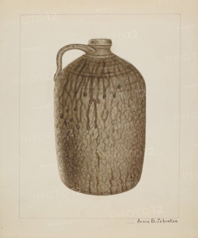 Stoneware Jar, c. 1938. Creator: Annie B Johnston.