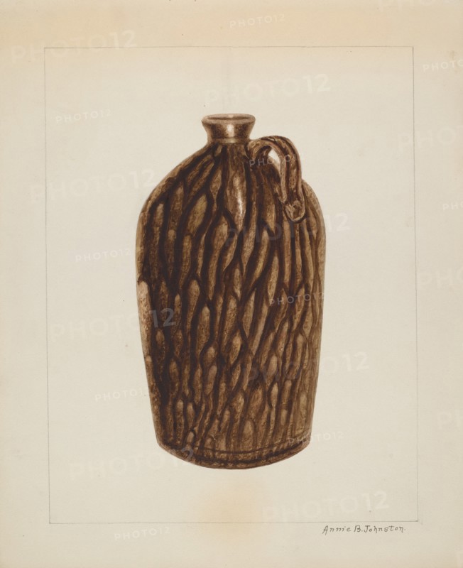 Stoneware Jug, c. 1938. Creator: Annie B Johnston.