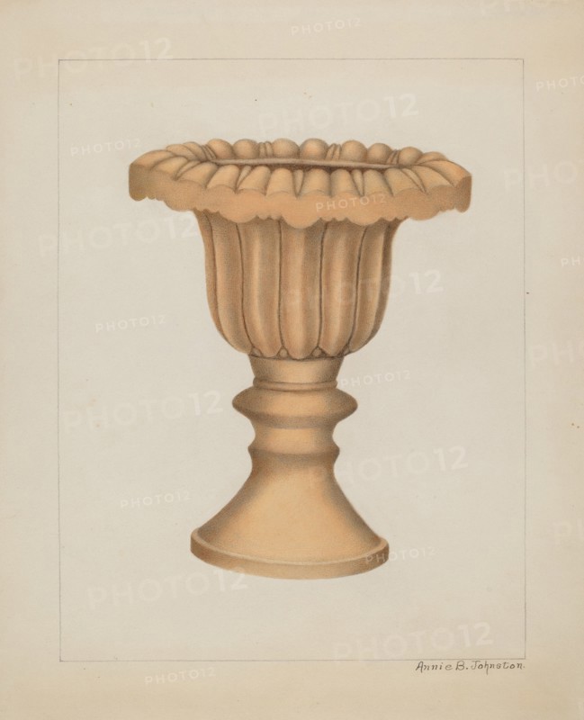 Pottery Vase, c. 1938. Creator: Annie B Johnston.