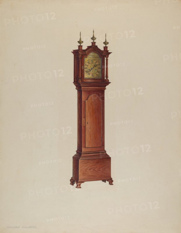 Miniature Tall Clock, c. 1938. Creator: Isadore Goldberg.