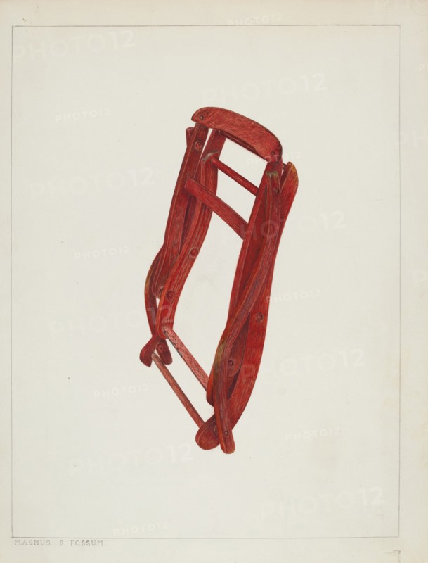 Child's Folding Chair, c. 1938. Creator: Magnus S. Fossum.